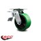 Service Caster 5 Inch Green Poly on Cast Iron Caster with Roller Bearing and Total Lock Brake SCC-TTL30S520-PUR-GB - alternate 2